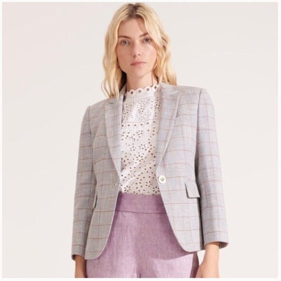 Veronica Beard Jackets & Blazers - Veronica Beard Schoolboy Dickey Blazer Grey Plaid Size 2
